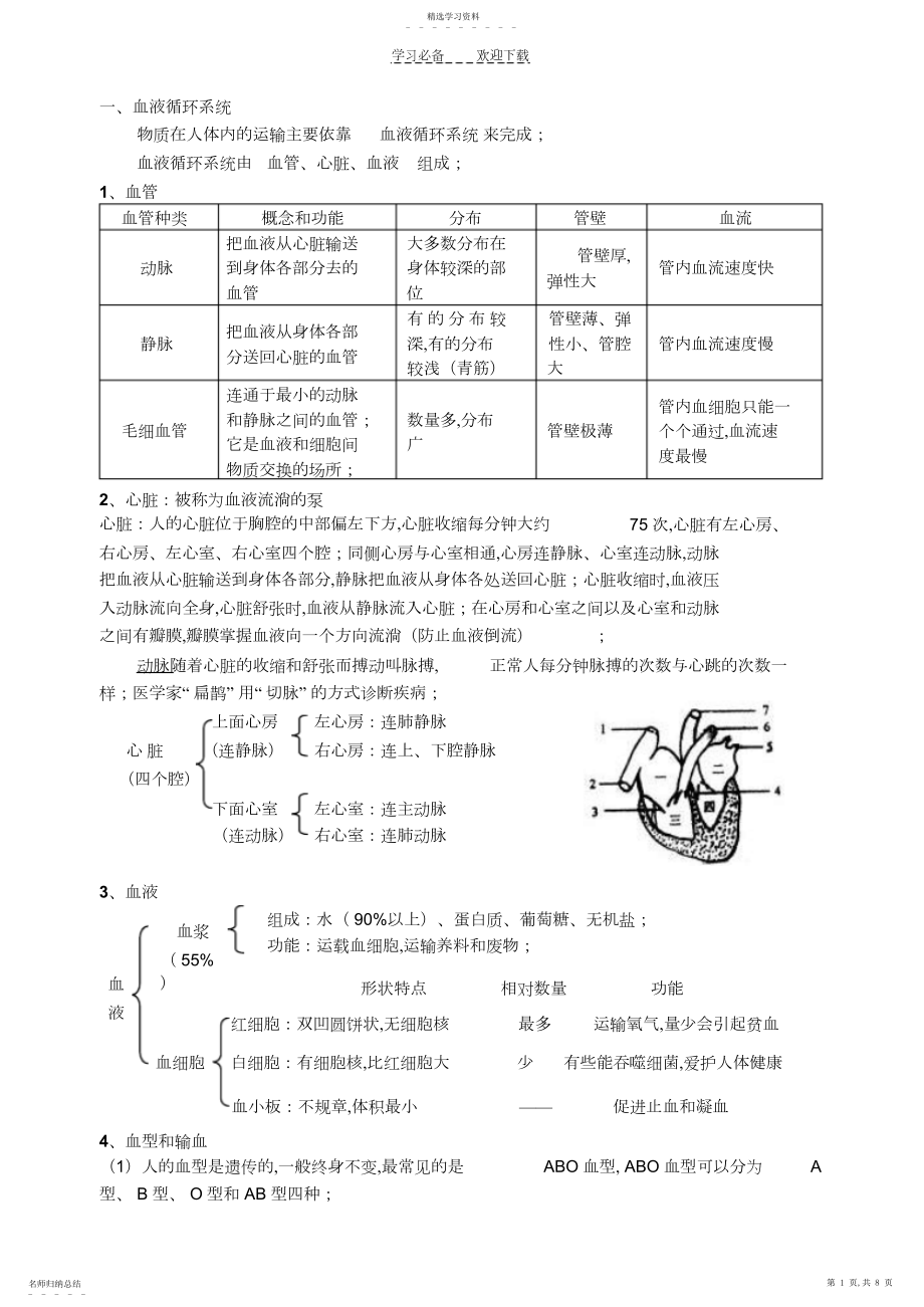 2022年苏科版初二生物会考复习提纲.docx_第1页