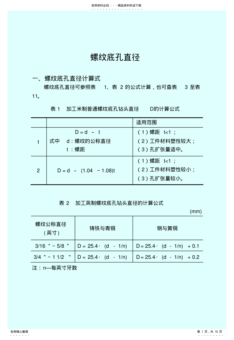 2022年螺纹底孔直径 .pdf_第1页