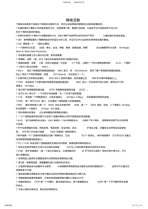 2022年网络工程师一句话知识点总结 .pdf