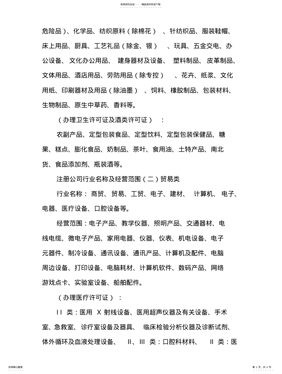 2022年企业经营范围参考 .pdf_第2页