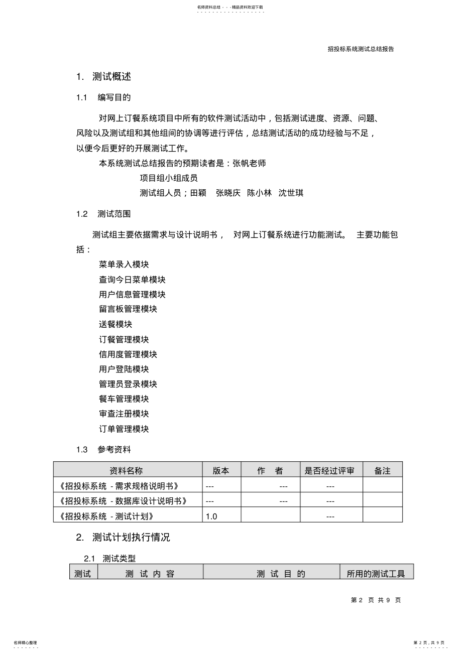 2022年网上订餐系统软件测试总结报告 .pdf_第2页