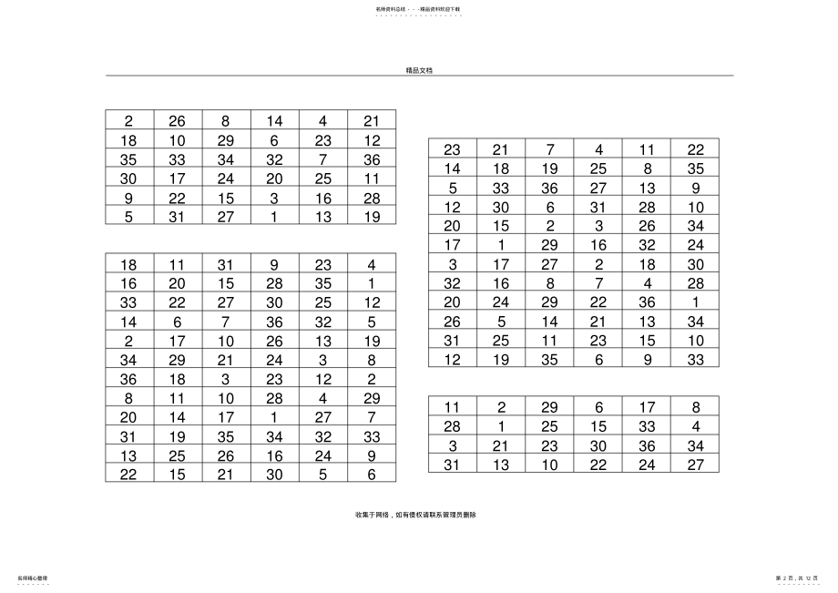 2022年舒尔特表格教学提纲 .pdf_第2页