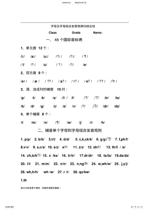 2022年英语字母及字母组合发音规律归纳总结 .pdf