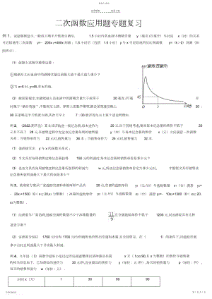 2022年二次函数应用题专题复习3.docx