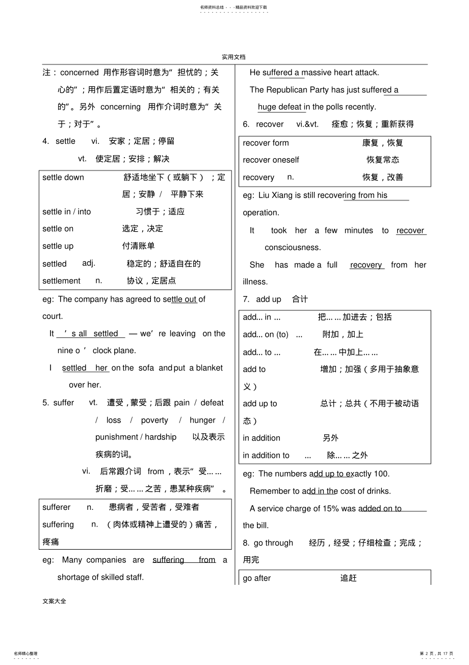 2022年人教版高中英语必修核心词汇讲解及训练 3.pdf_第2页