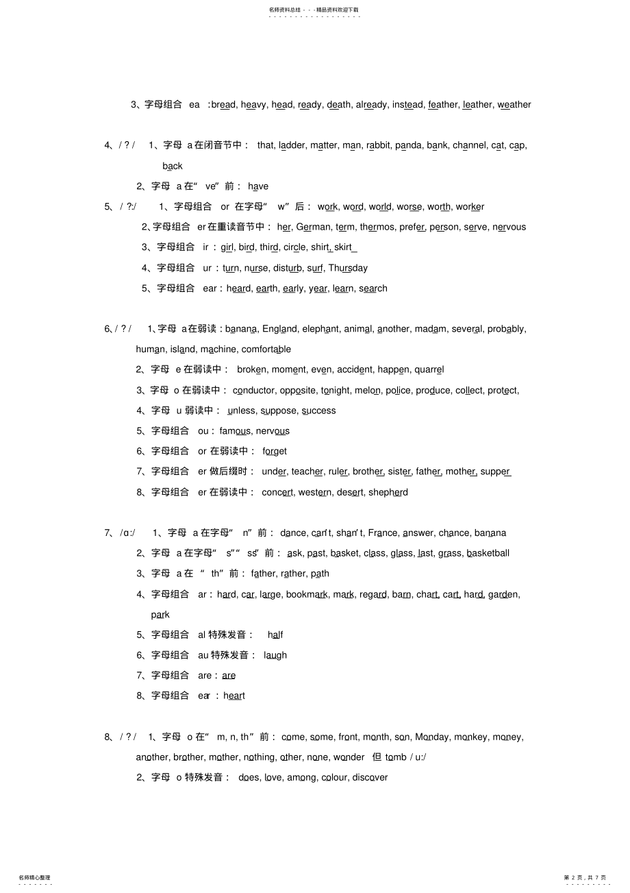 2022年英语国际音标常见字母组合发音规律 .pdf_第2页