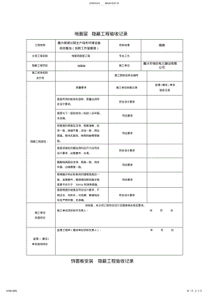 2022年装饰装修隐蔽工程验收记录表格模板格模板 .pdf