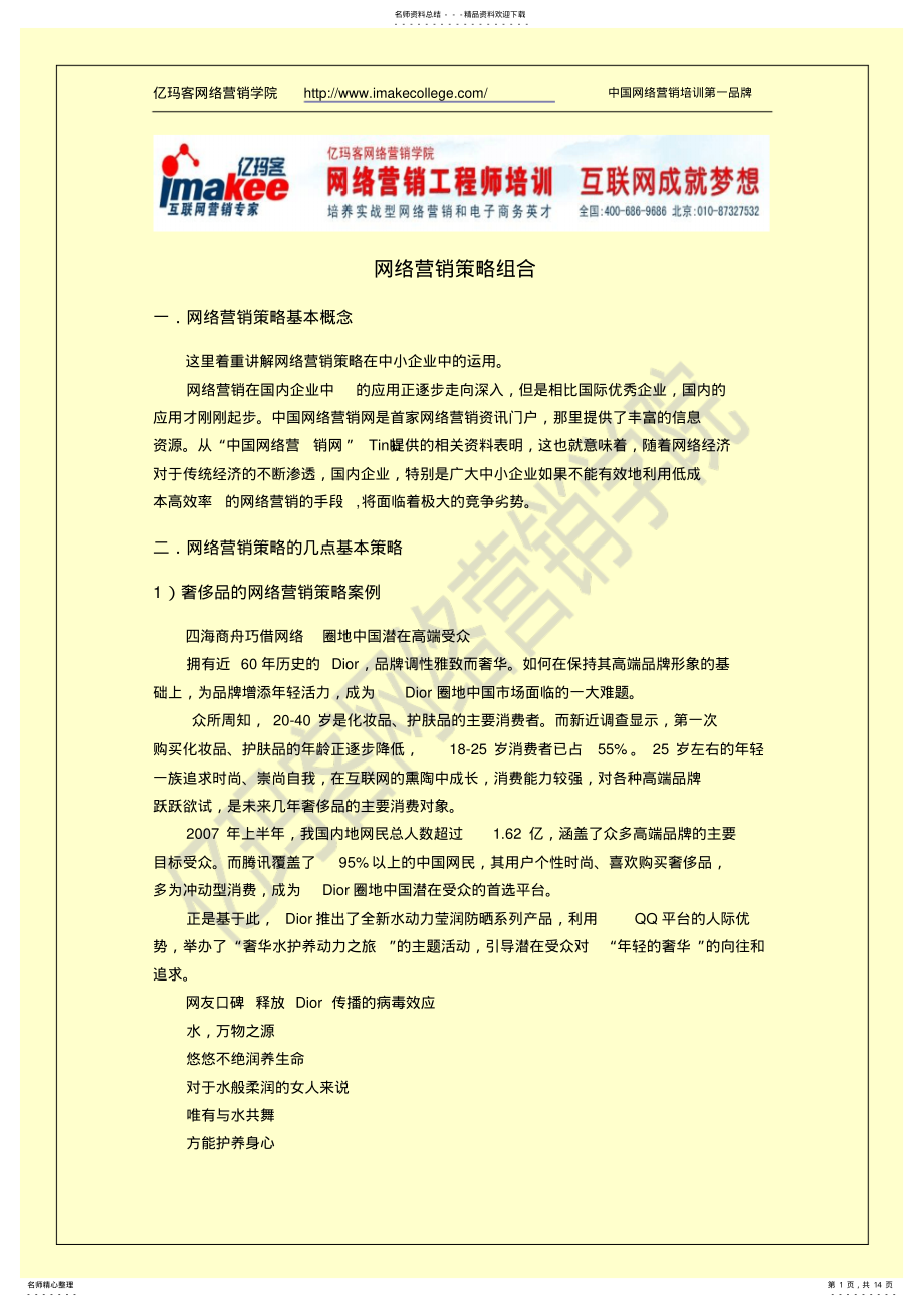 2022年网络营销策略组合 .pdf_第1页