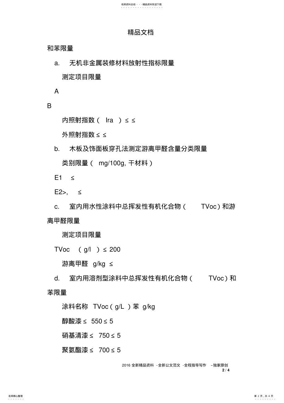 2022年装饰项目确保室内空气质量标准技术组织措施 .pdf_第2页