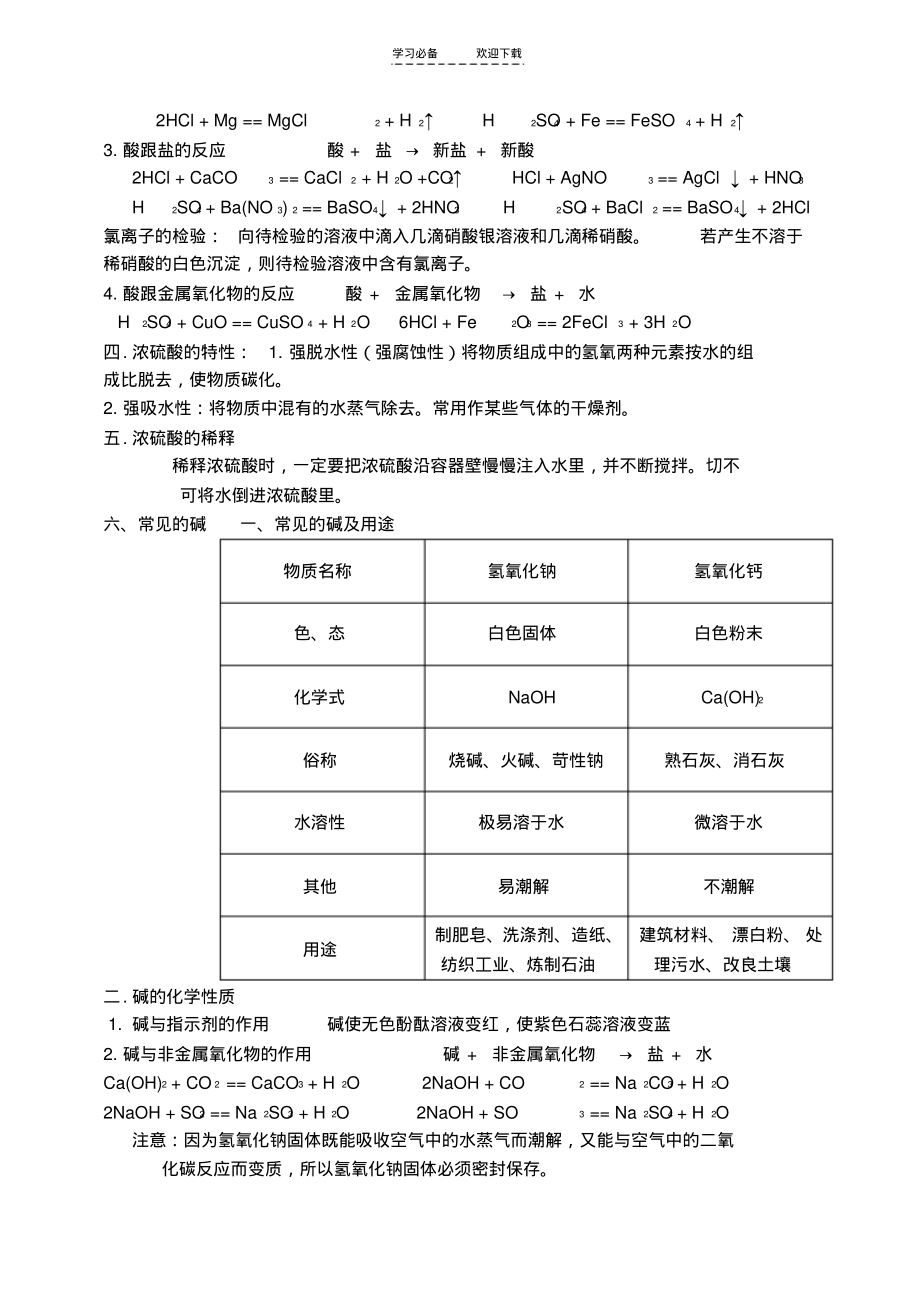 化学粤教版第八章知识点.pdf_第2页