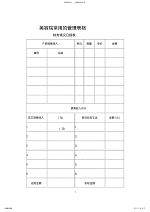 2022年美容院常用的管理表格 .pdf