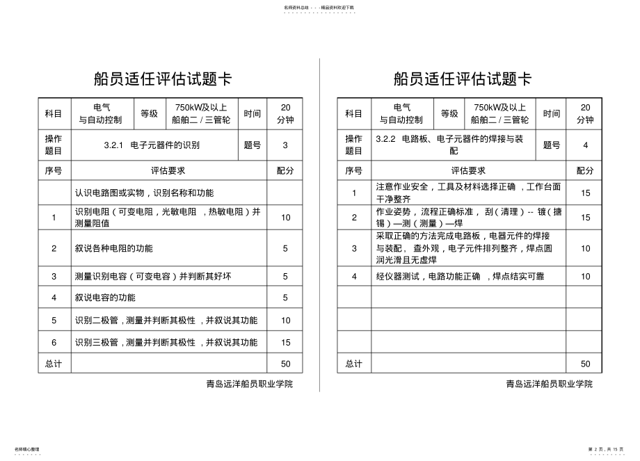 2022年船舶电气评估电站规则新题卡电气与自动控制 .pdf_第2页