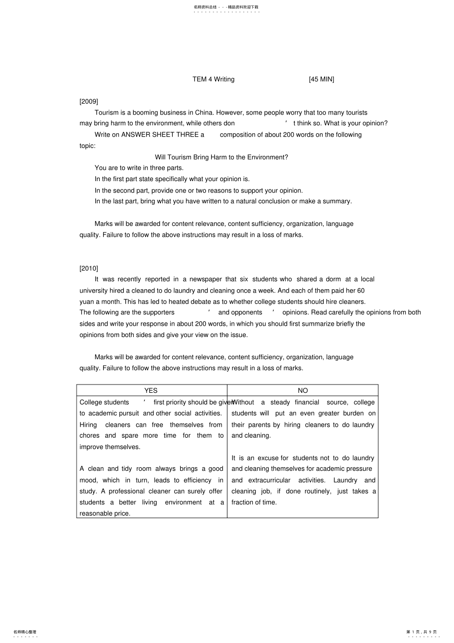 2022年英语专业四级[-]作文真题 .pdf_第1页