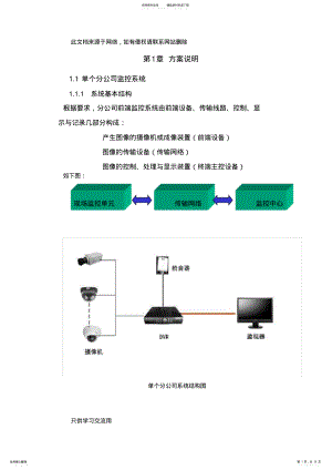 2022年视频监控联网解决方案word版本 .pdf