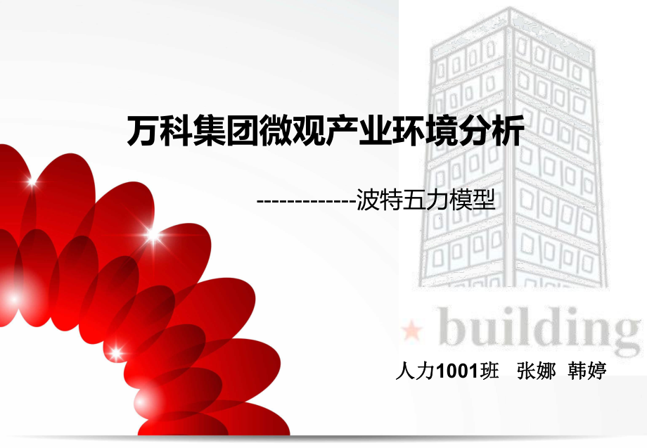 万科集团微观产业环境分析ppt课件.ppt_第1页