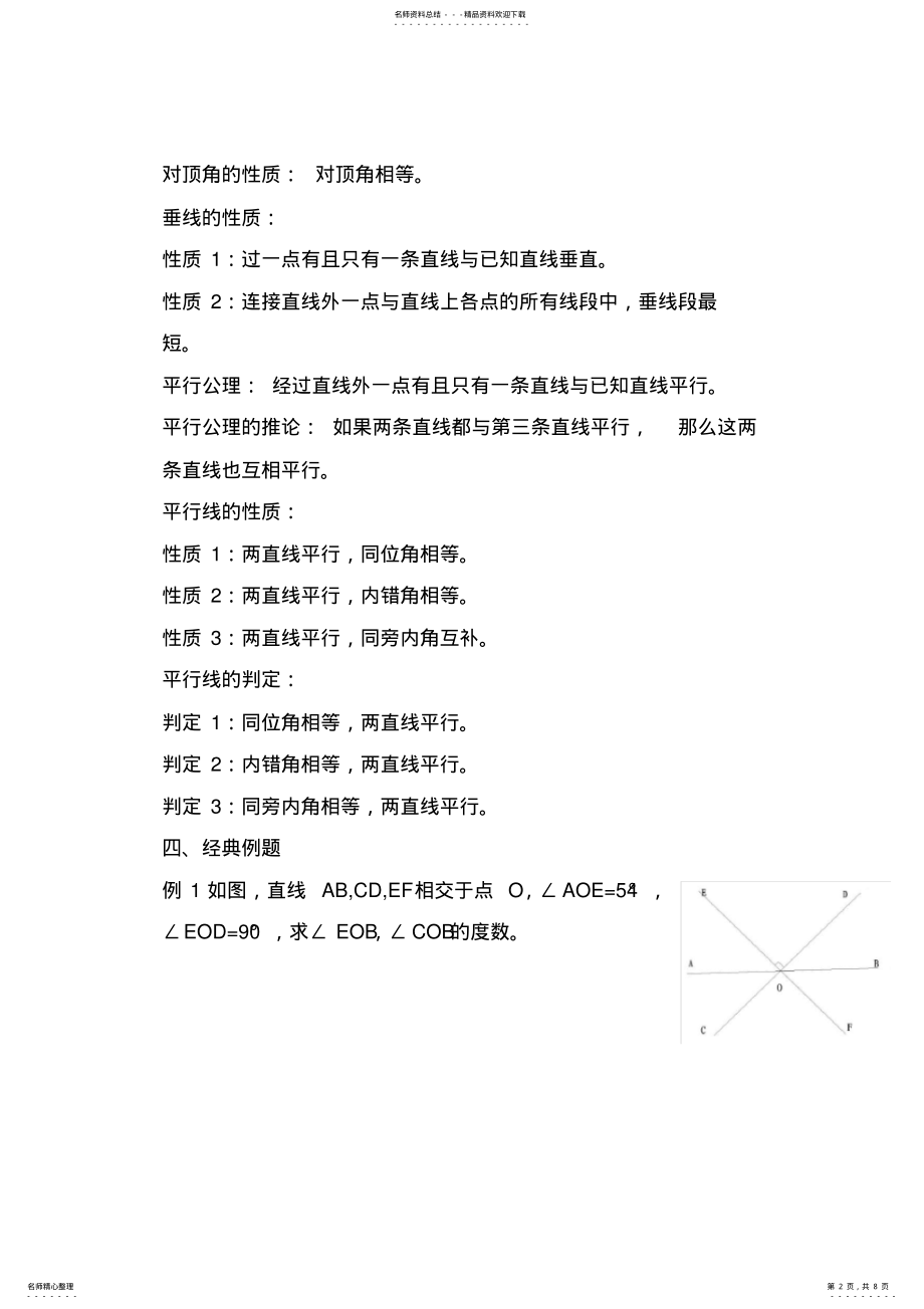 2022年人教版__初一下学期数学知识框架及知识点总结,推荐文档 .pdf_第2页