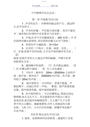 2022年中考物理知识点.docx