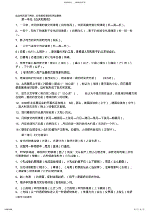 2022年苏教版五年级上册科学复习资料完整版教学内容 .pdf