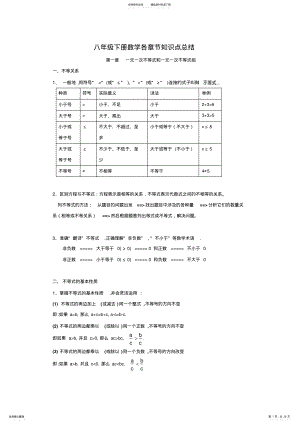 2022年八下数学各章节知识点总结 .pdf