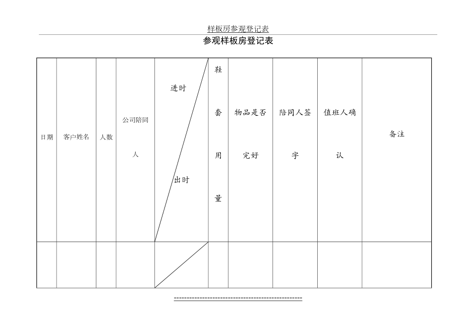 样板房参观登记表.doc_第2页