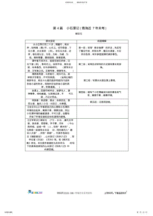 2022年中考语文总复习第一编教材知识梳理篇专题四八下第二节重点文言文解析第篇小石潭记 .pdf