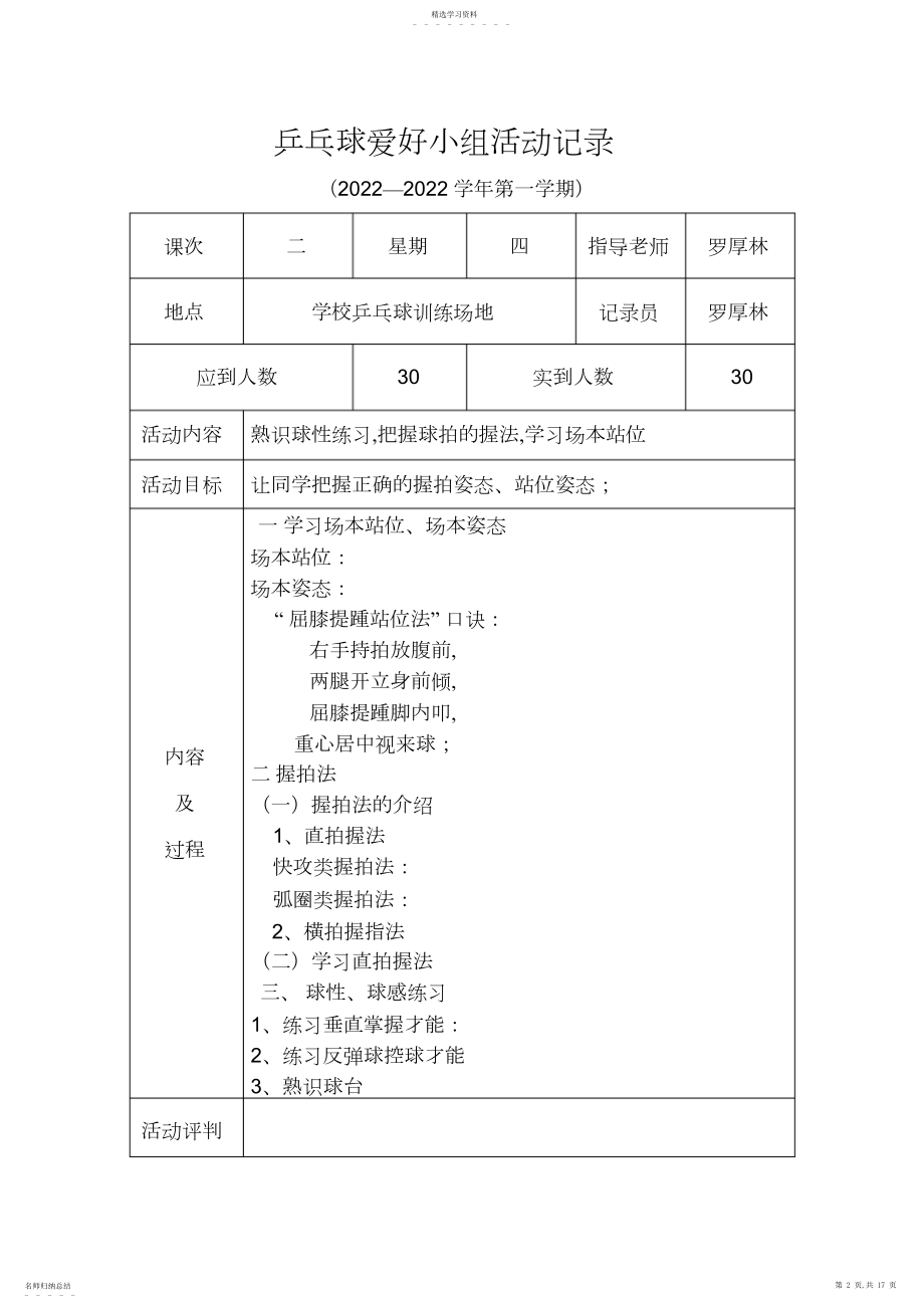 2022年乒乓球社团活动记录.docx_第2页