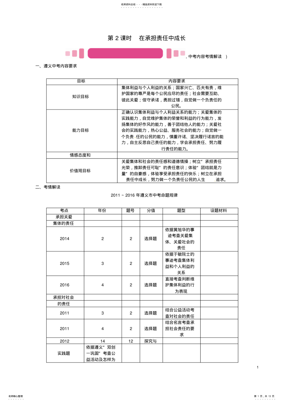 2022年中考政治总复习第一编教材知识梳理篇第一单元承担责任服务社会 2.pdf_第1页