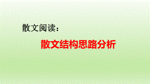 高考散文阅读专题复习：散文结构思路分析 课件23张.pptx