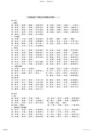 2022年人教版语文二年级下册生字表一组词 3.pdf