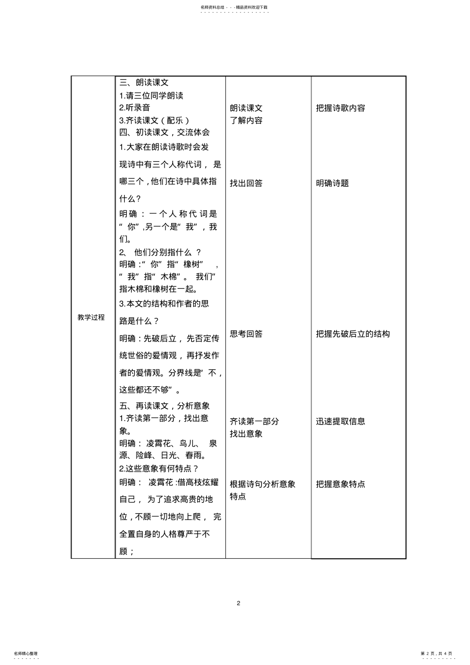 2022年致橡树公开课教案 2.pdf_第2页