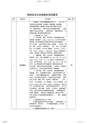 2022年网络安全与态势感知采购要求 .pdf