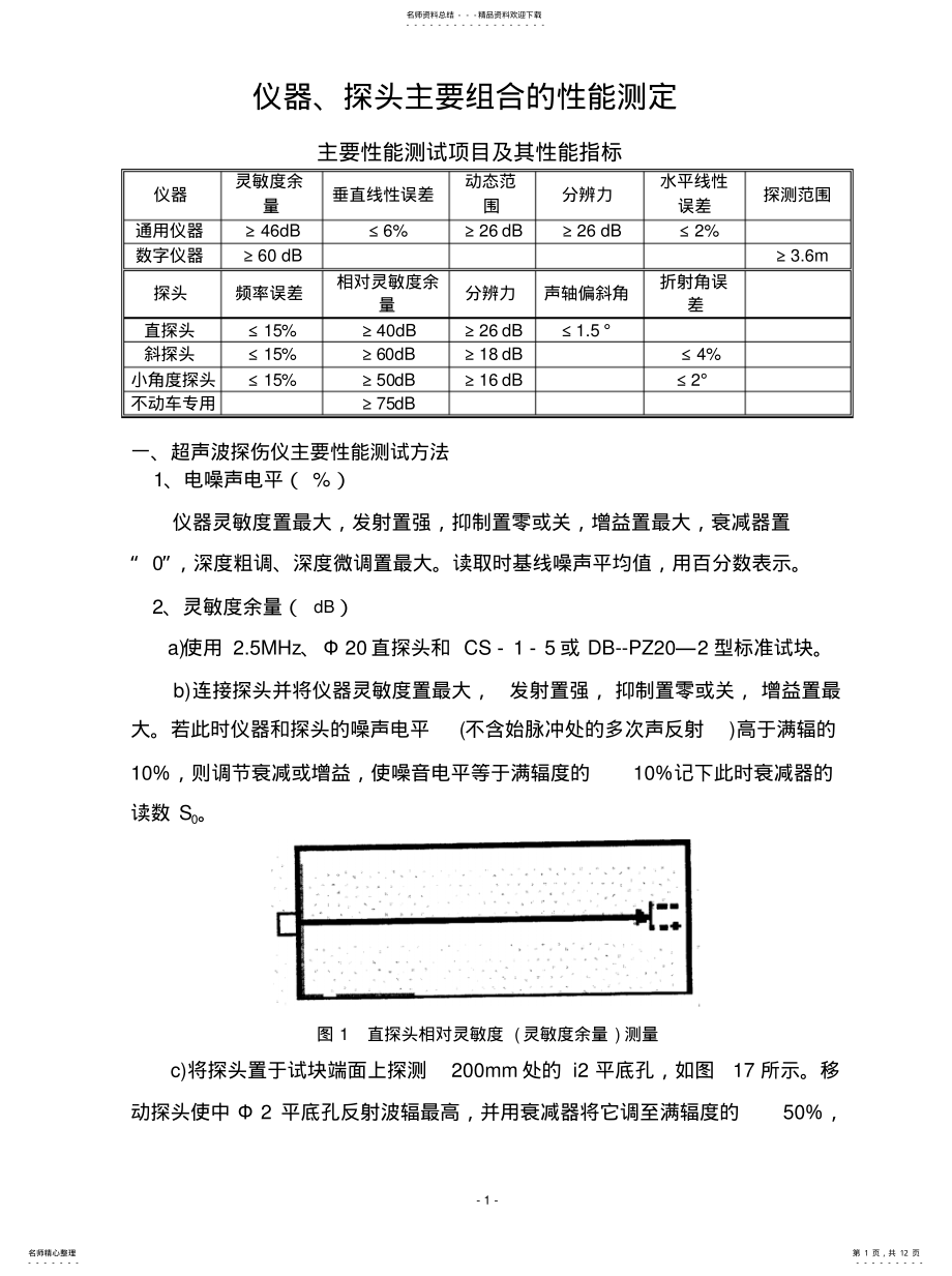 2022年仪器、探头性能指标及其测试方法文件 .pdf_第1页