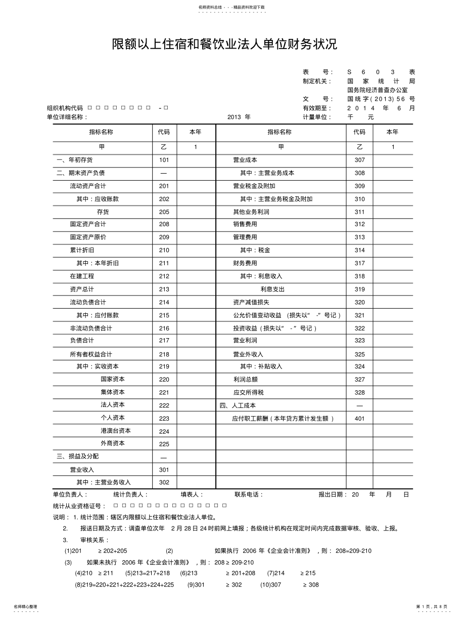 2022年住宿和餐饮业报表收集 .pdf_第1页