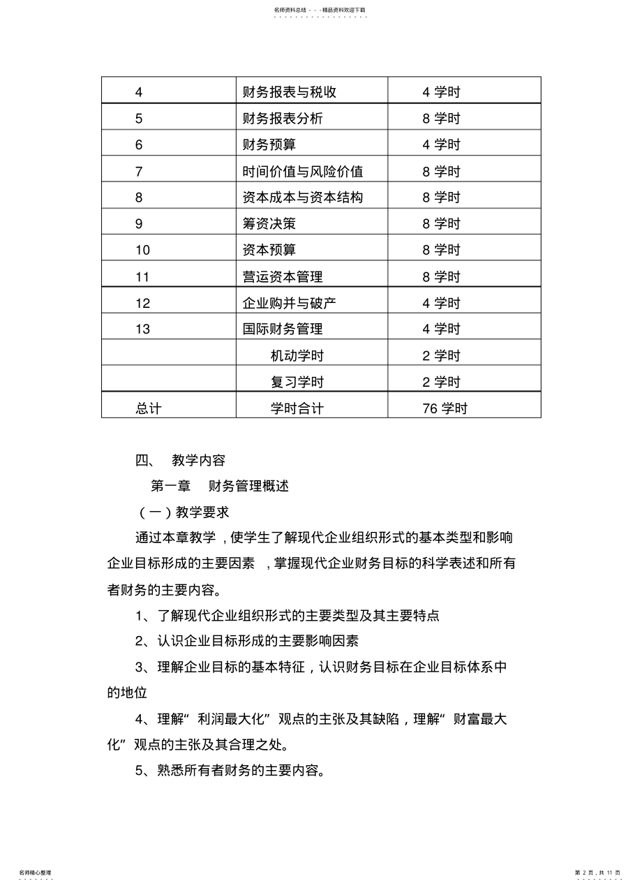 2022年财务管理教学大纲 .pdf_第2页