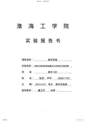 2022年线性方程组的数值解法与非线性方程求解资料 .pdf