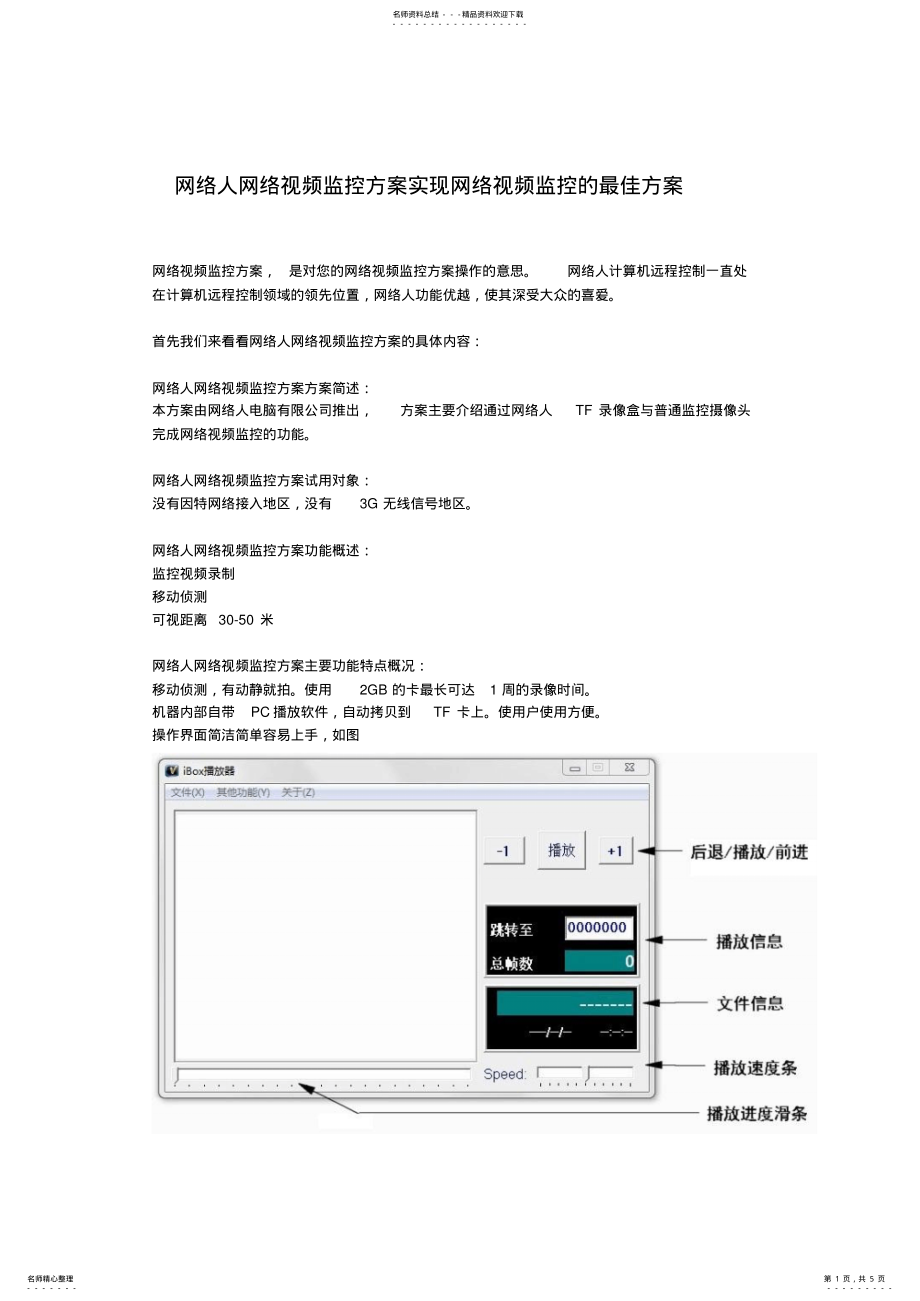 2022年网络人网络视频监控方案实现网络视频监控的最佳方案 .pdf_第1页