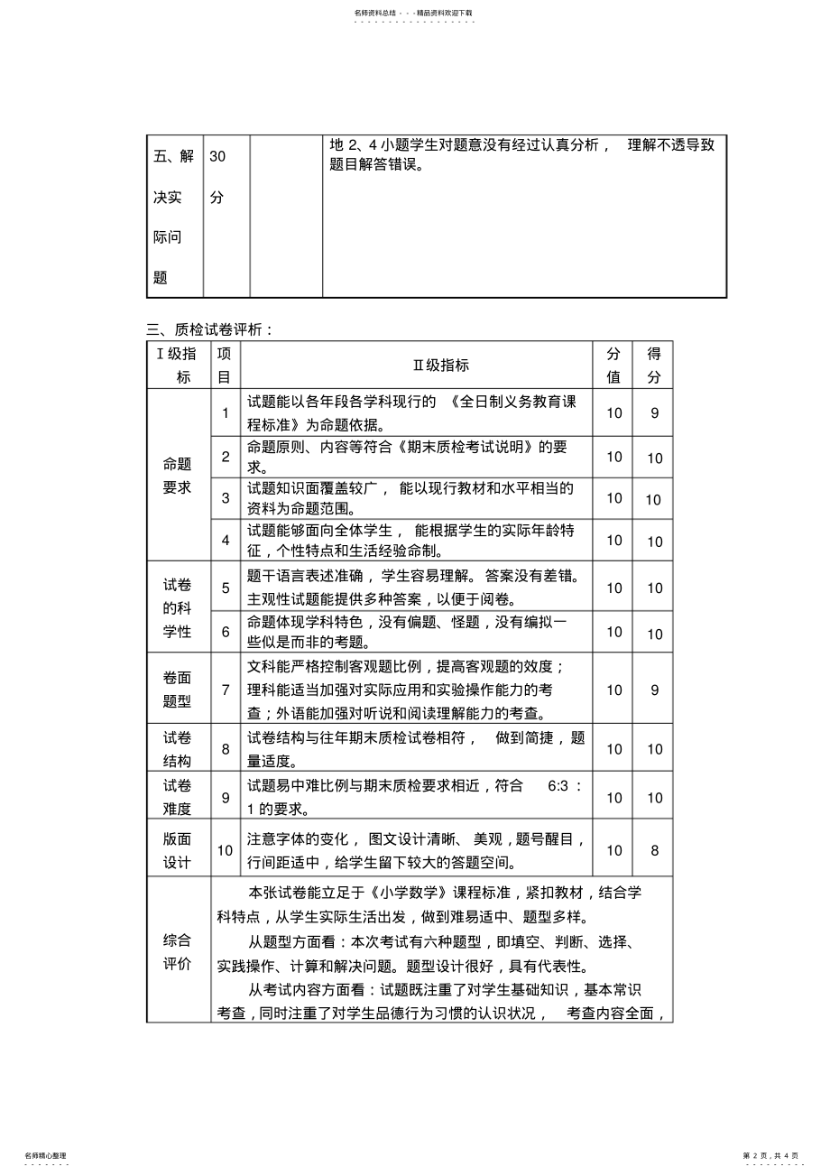 2022年五年级数学学科质量分析 .pdf_第2页