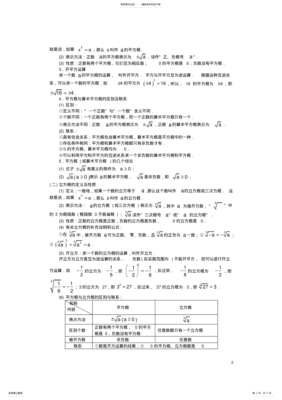 2022年中考数学知识点聚焦第二章实数 .pdf_第2页