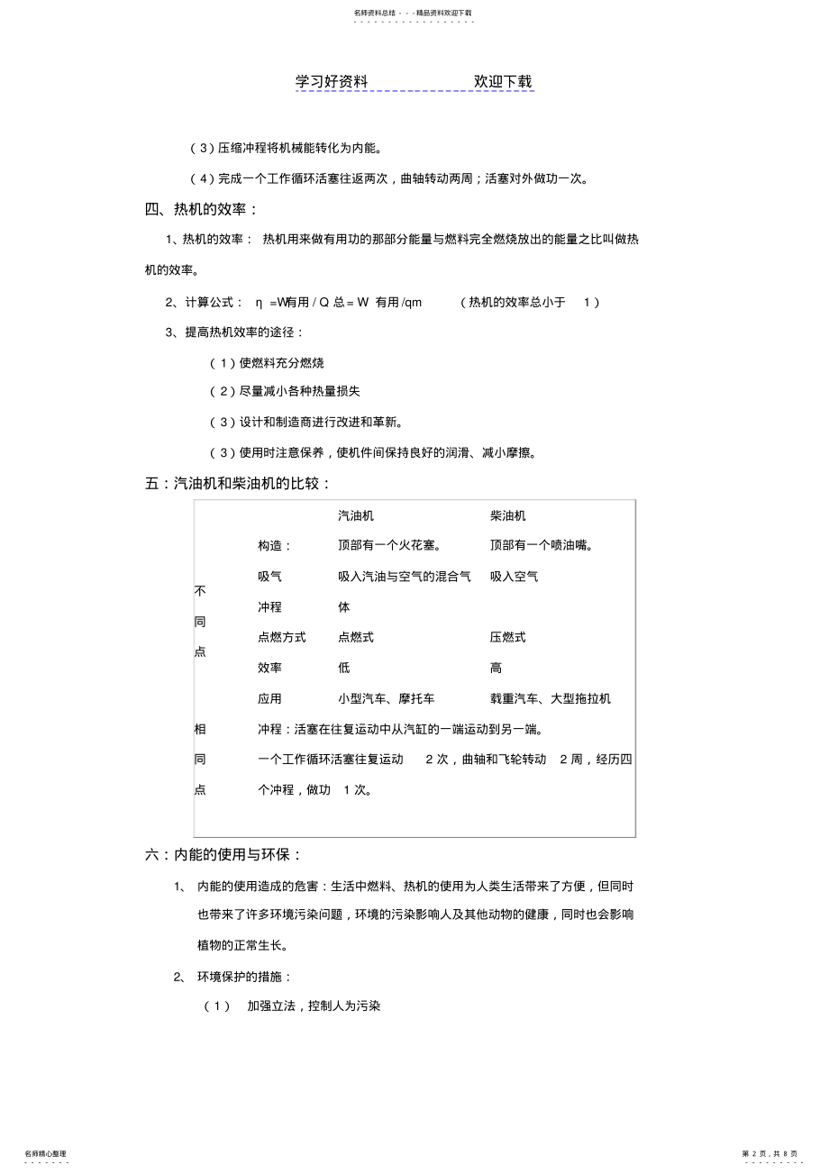 2022年中考沪科版物理复习专题热机 .pdf_第2页