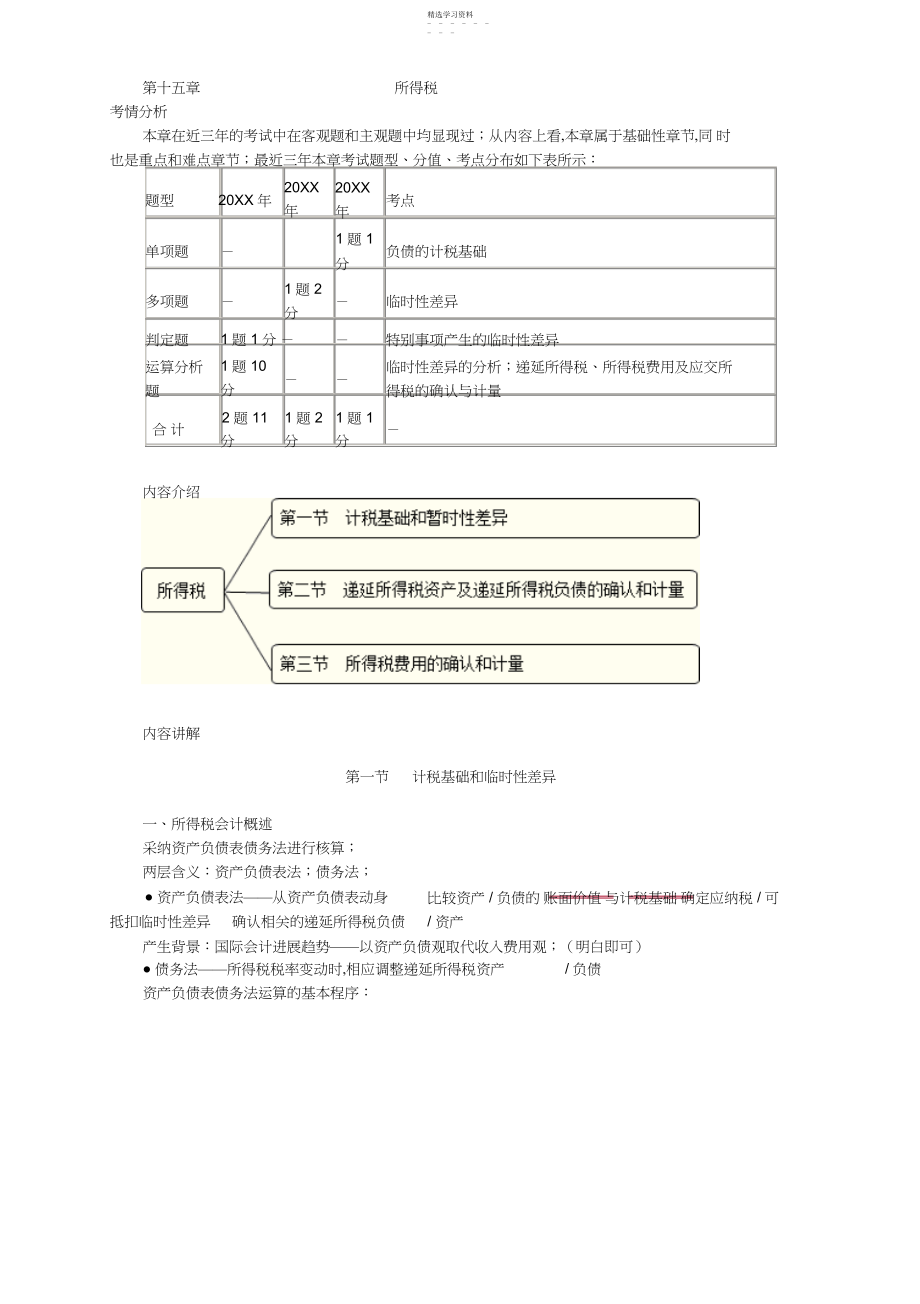 2022年中级会计实务讲义-第十五章所得税.docx_第1页