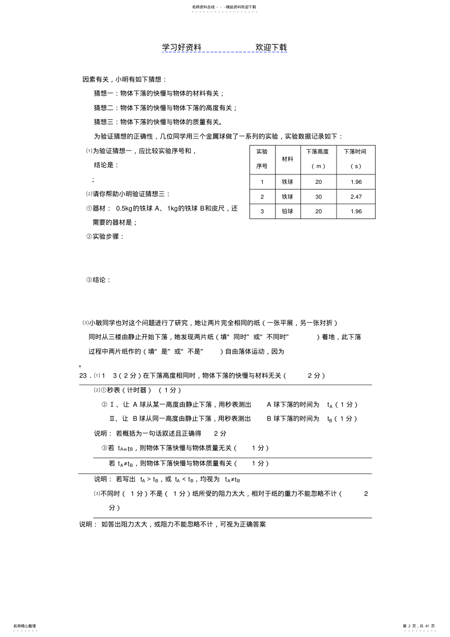 中考试题分类汇编-科学探究和实验操作 .pdf_第2页