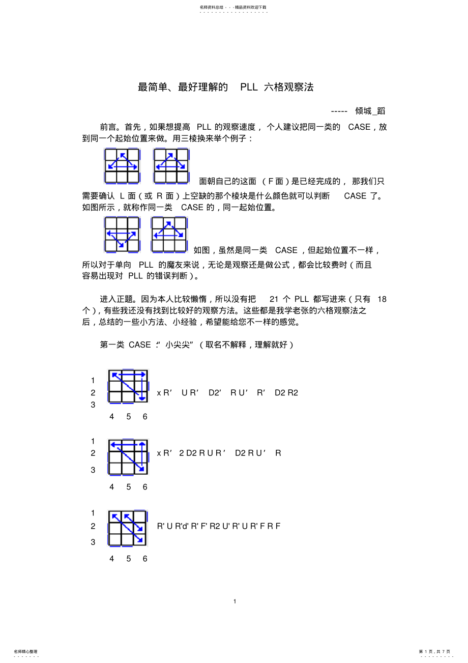 2022年倾城PLL六格观察法Rvin增补版 2.pdf_第1页