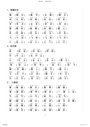 2022年人教版一年级下册生字组词 .pdf