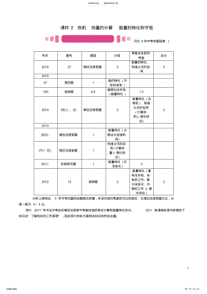 2022年中考物理总复习第一编教材知识梳理第十一讲内能内能的利用课时热机热量的计算能量的转化和守恒试 .pdf