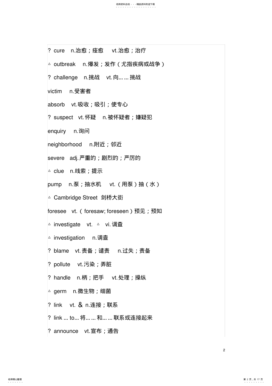 2022年人教版高中英语必修单词表 3.pdf_第2页