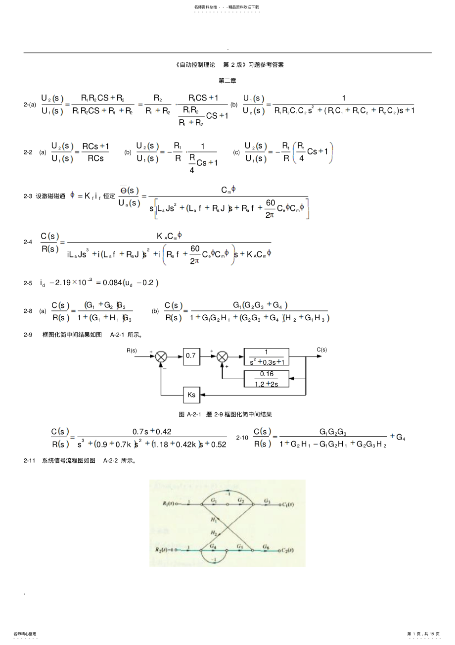 2022年自动控制理论课后习题答案 .pdf_第1页