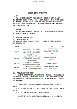 2022年维修工技能等级管理方案 .pdf