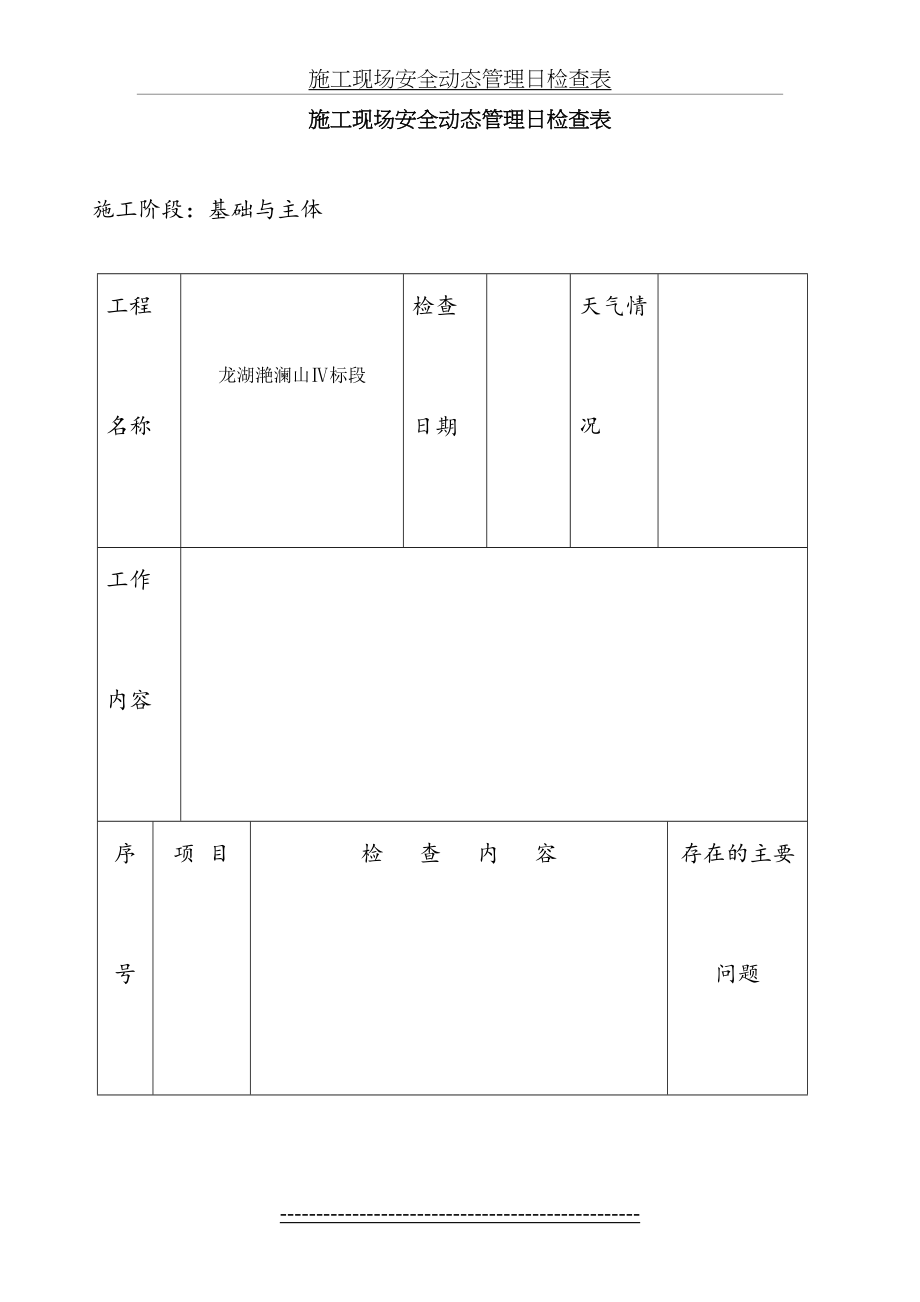 施工现场安全动态管理日检查表.doc_第2页