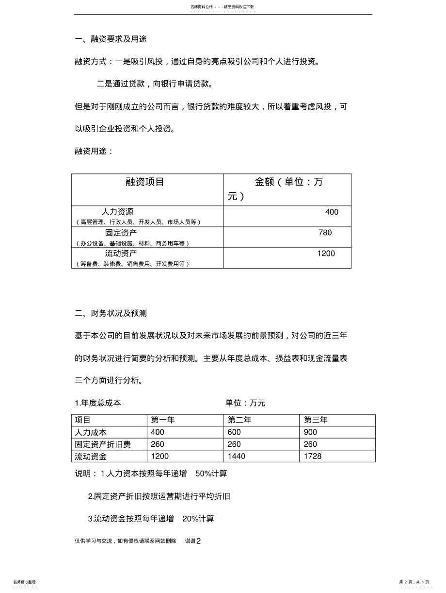 2022年融资要求及用途教案资料 .pdf_第2页