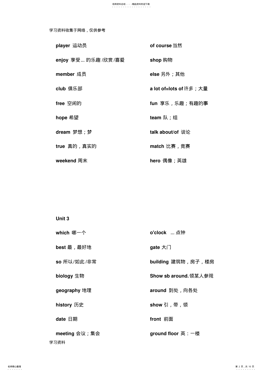 2022年译林初中英语七年级上册单词表 3.pdf_第2页